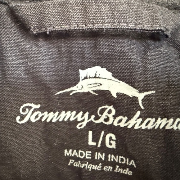 Tommy Bahama Charcoal Zip-Up Sweater with Pink Accent - Picture 2 of 3